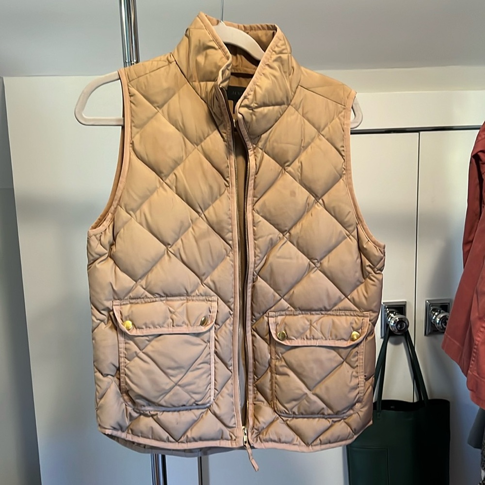 Jcrew barely used tan vest